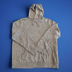 BIG & TALL GOOD THREADS Sweater Hoodie 3XLT BLue/Grey Knit Good Used Condition